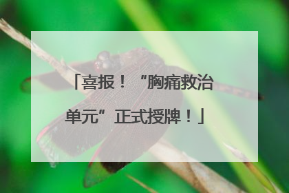 喜报！“胸痛救治单元”正式授牌！