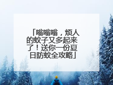 嗡嗡嗡，烦人的蚊子又多起来了！送你一份夏日防蚊全攻略