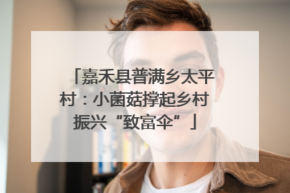 嘉禾县普满乡太平村：小菌菇撑起乡村振兴“致富伞”