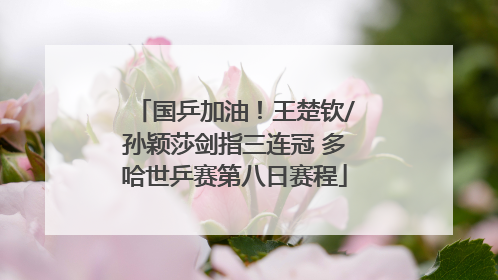 国乒加油！王楚钦/孙颖莎剑指三连冠 多哈世乒赛第八日赛程
