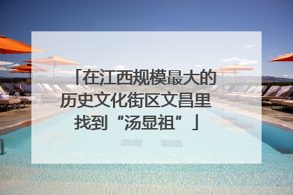 在江西规模最大的历史文化街区文昌里找到“汤显祖”