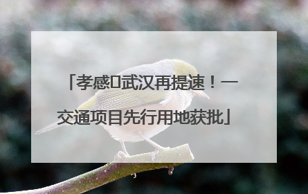 孝感⇋武汉再提速！一交通项目先行用地获批