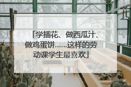 学插花、做西瓜汁、做鸡蛋饼……这样的劳动课学生最喜欢