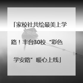 家校社共绘最美上学路！丰台30校“彩色学安路”暖心上线
