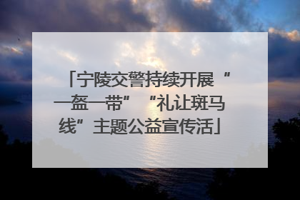 宁陵交警持续开展“一盔一带”“礼让斑马线”主题公益宣传活