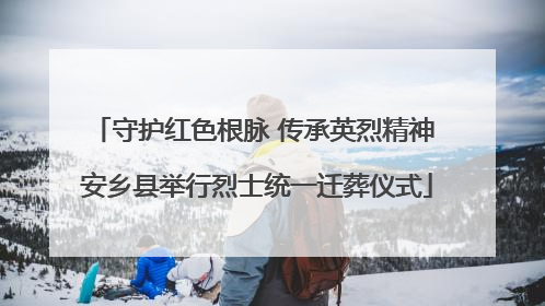 守护红色根脉 传承英烈精神 安乡县举行烈士统一迁葬仪式