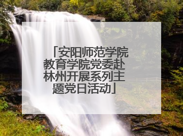 安阳师范学院教育学院党委赴林州开展系列主题党日活动