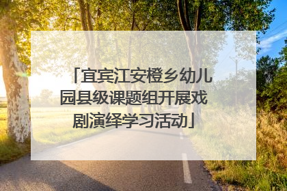 宜宾江安橙乡幼儿园县级课题组开展戏剧演绎学习活动