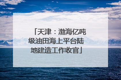 天津：渤海亿吨级油田海上平台陆地建造工作收官