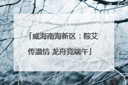 威海南海新区：粽艾传温情 龙舟竞端午