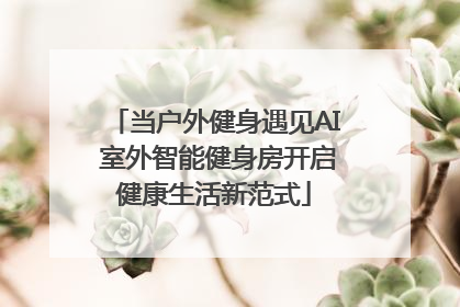 当户外健身遇见AI 室外智能健身房开启健康生活新范式