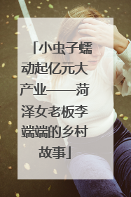 小虫子蠕动起亿元大产业——菏泽女老板李端端的乡村故事