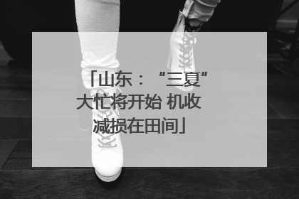 山东：“三夏”大忙将开始 机收减损在田间
