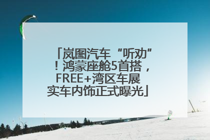 岚图汽车“听劝”！鸿蒙座舱5首搭，FREE+湾区车展实车内饰正式曝光