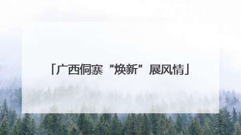 广西侗寨“焕新”展风情