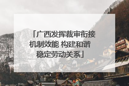广西发挥裁审衔接机制效能 构建和谐稳定劳动关系