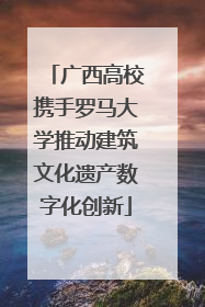 广西高校携手罗马大学推动建筑文化遗产数字化创新