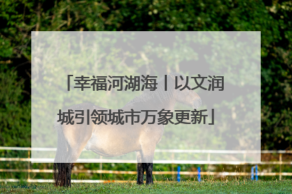 幸福河湖海丨以文润城引领城市万象更新
