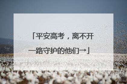 平安高考，离不开一路守护的他们→