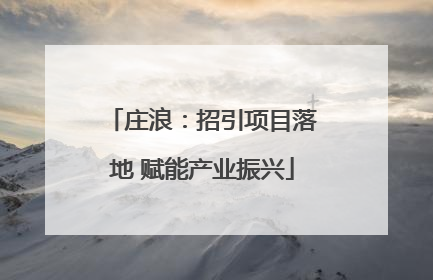 庄浪：招引项目落地 赋能产业振兴
