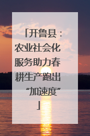 开鲁县：农业社会化服务助力春耕生产跑出“加速度”