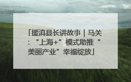 援滇县长讲故事｜马关：“上海+”模式助推“美丽产业”幸福绽放