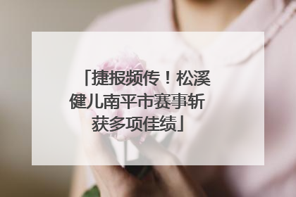捷报频传！松溪健儿南平市赛事斩获多项佳绩