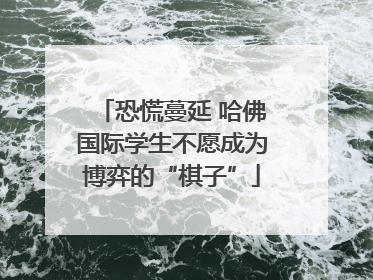 恐慌蔓延 哈佛国际学生不愿成为博弈的“棋子”