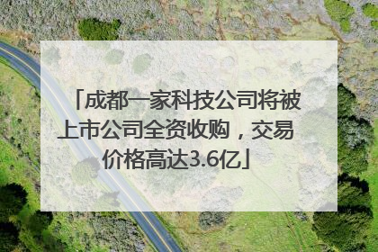 成都一家科技公司将被上市公司全资收购，交易价格高达3.6亿