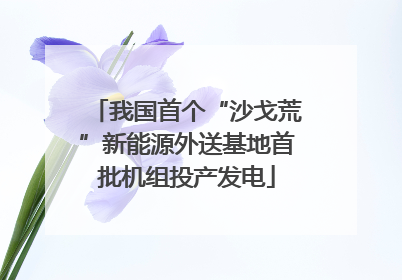 我国首个“沙戈荒”新能源外送基地首批机组投产发电