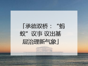 承德双桥：“蚂蚁”议事 议出基层治理新气象