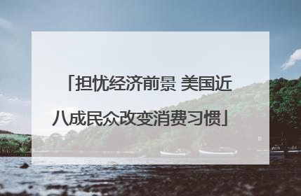 担忧经济前景 美国近八成民众改变消费习惯