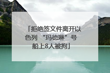 拒绝签文件离开以色列 “玛德琳”号船上8人被拘