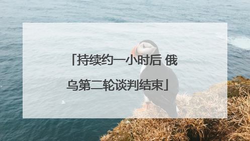 持续约一小时后 俄乌第二轮谈判结束