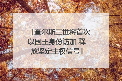 查尔斯三世将首次以国王身份访加 释放坚定主权信号