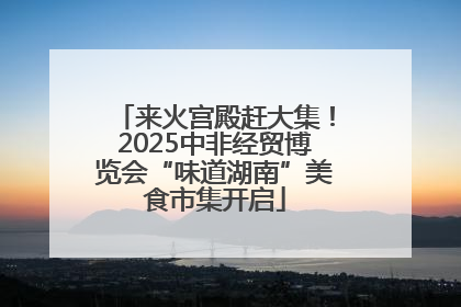 来火宫殿赶大集！2025中非经贸博览会“味道湖南”美食市集开启