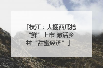 枝江：大棚西瓜抢“鲜”上市 激活乡村“甜蜜经济”