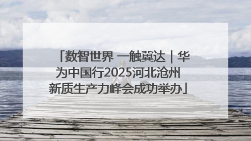 数智世界 一触冀达｜华为中国行2025河北沧州新质生产力峰会成功举办