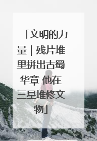 文明的力量｜残片堆里拼出古蜀华章 他在三星堆修文物