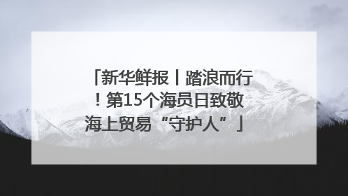 新华鲜报丨踏浪而行！第15个海员日致敬海上贸易“守护人”