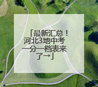 最新汇总！河北3地中考一分一档表来了→