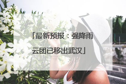 最新预报：强降雨云团已移出武汉