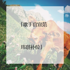 歌手官宣范玮琪补位