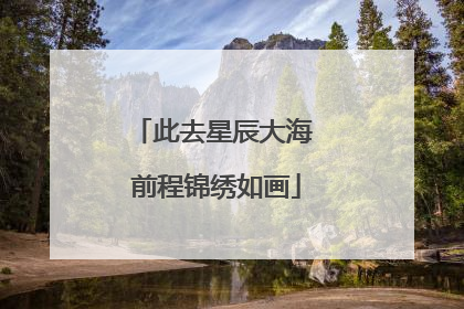 此去星辰大海 前程锦绣如画