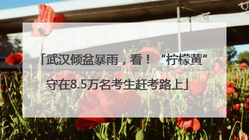 武汉倾盆暴雨，看！“柠檬黄”守在8.5万名考生赶考路上