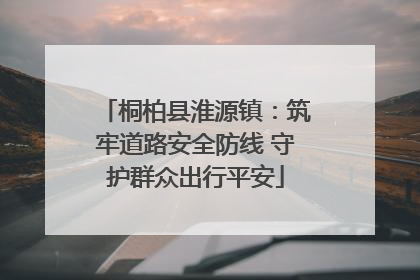 桐柏县淮源镇：筑牢道路安全防线 守护群众出行平安