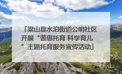 梁山县水泊街道公明社区开展“普惠托育 科学育儿”主题托育服务宣传活动
