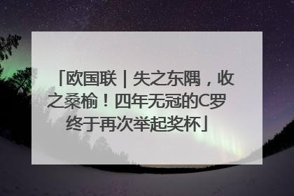 欧国联｜失之东隅，收之桑榆！四年无冠的C罗终于再次举起奖杯