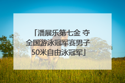 潘展乐第七金 夺全国游泳冠军赛男子50米自由泳冠军