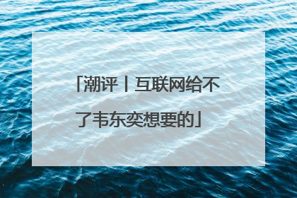 潮评丨互联网给不了韦东奕想要的